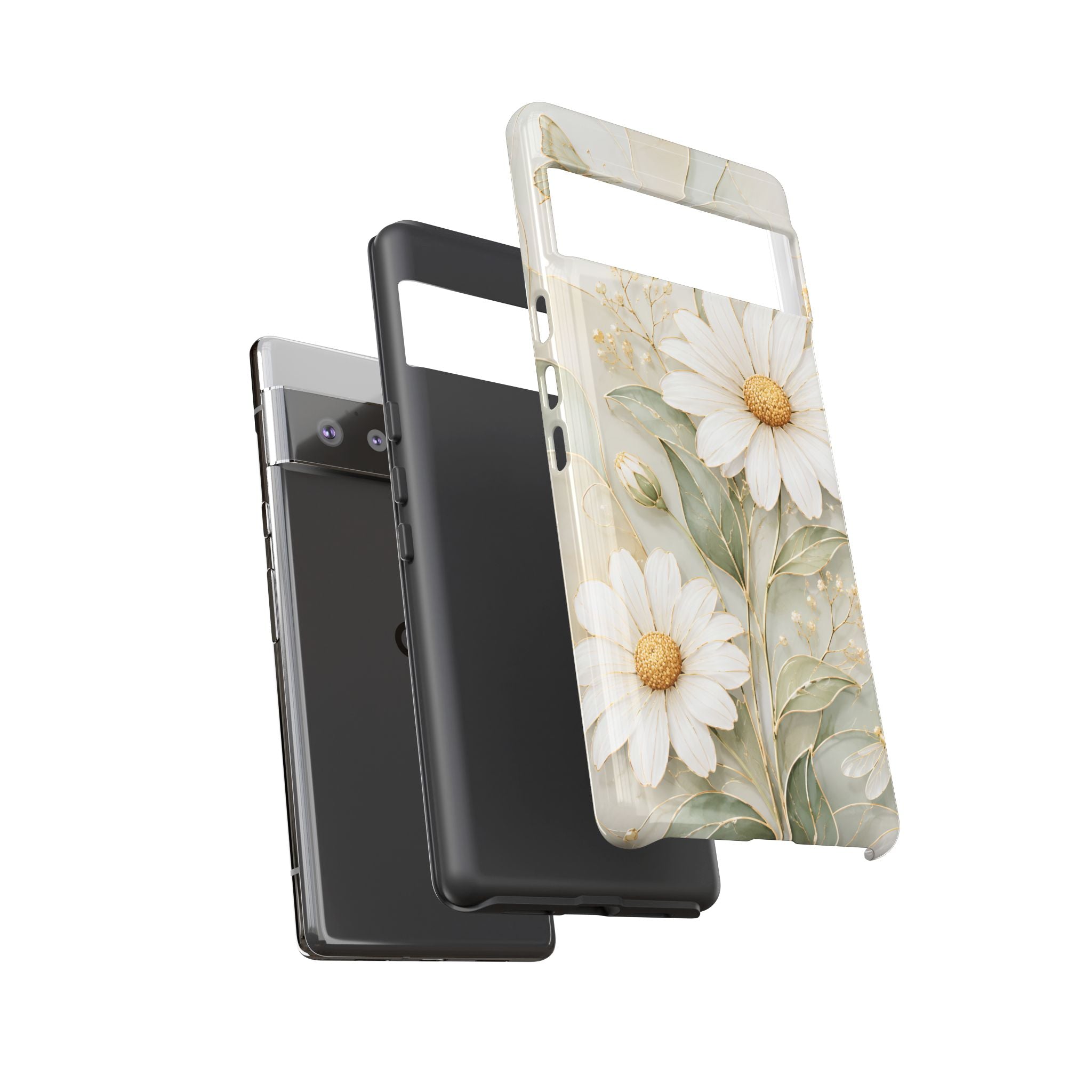 Vintage Daisy Google Pixel Phone Case | Cottagecore Floral Phone Cover