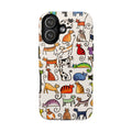 Cat Pattern Tough iPhone Case | Colourful Cartoon Cats