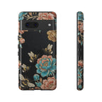 Cover per telefono Google Pixel "Api floreali" resistente | Copertura protettiva vintage Rose e Bombo