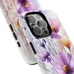 Floral Watercolour Tough iPhone Case | Purple & Yellow Wildflowers