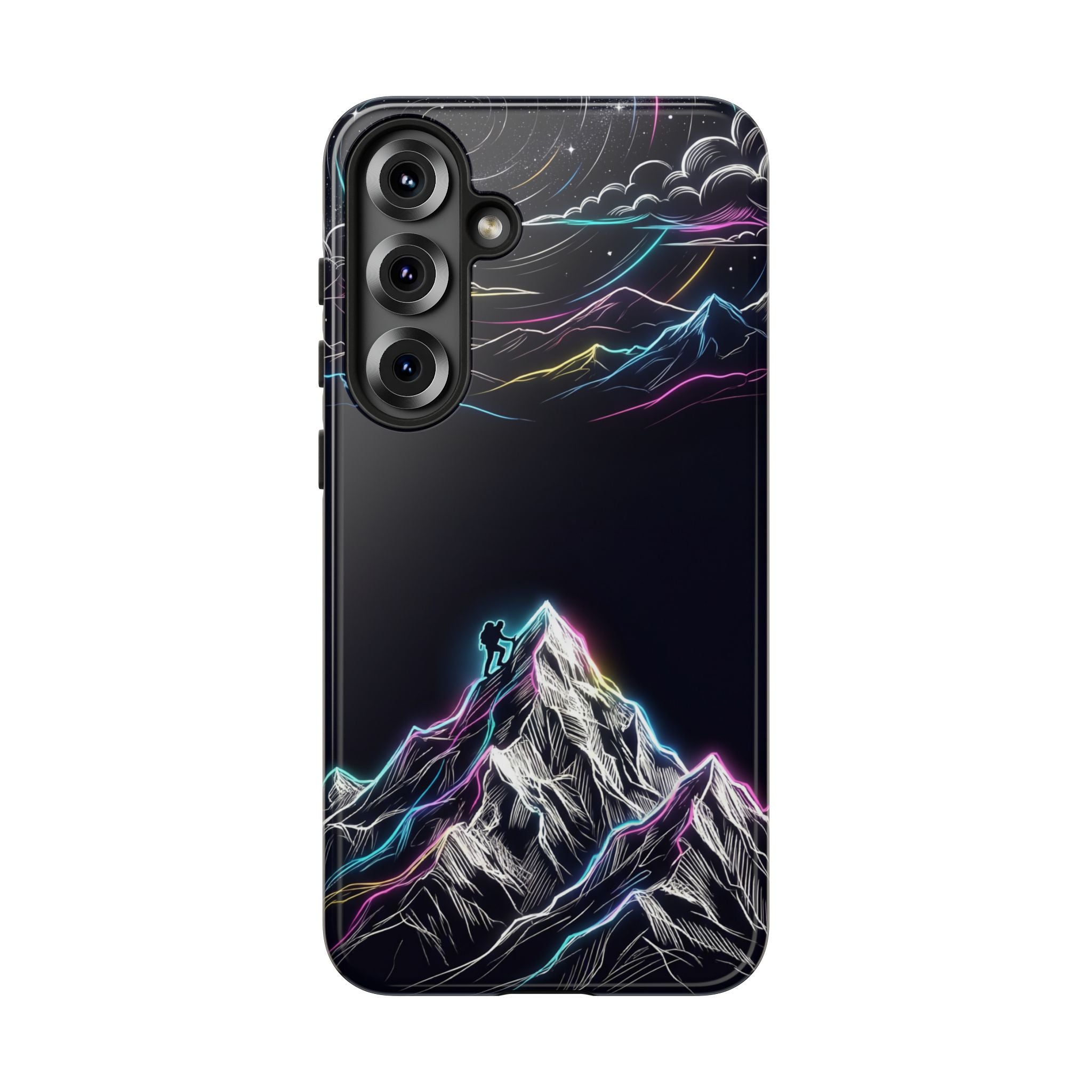 Mount Everest Neon Samsung Galaxy Phone Case | Dark Cosmic Climber Protective Cover