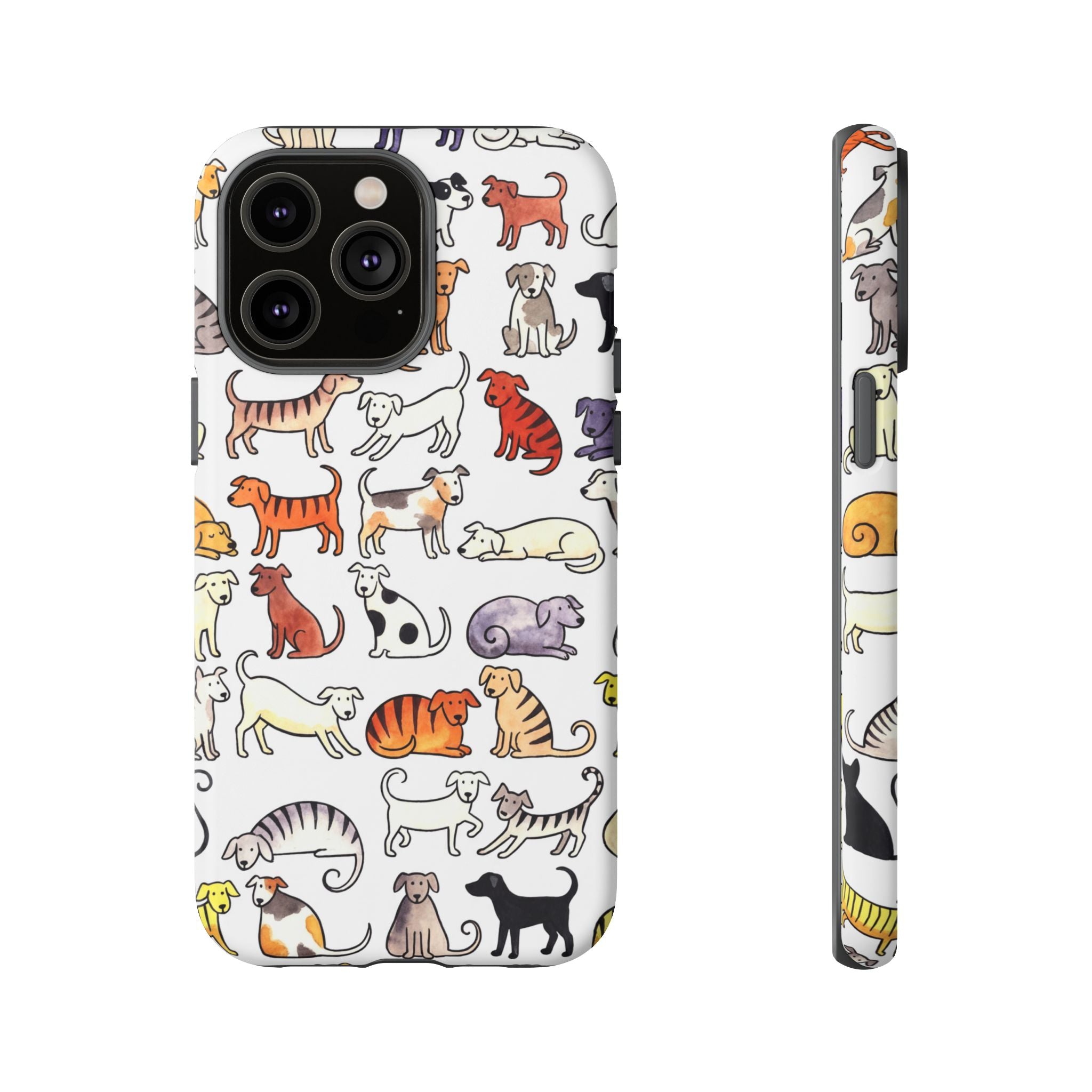 Dog Pattern iPhone Case | Cute Colourful Dogs