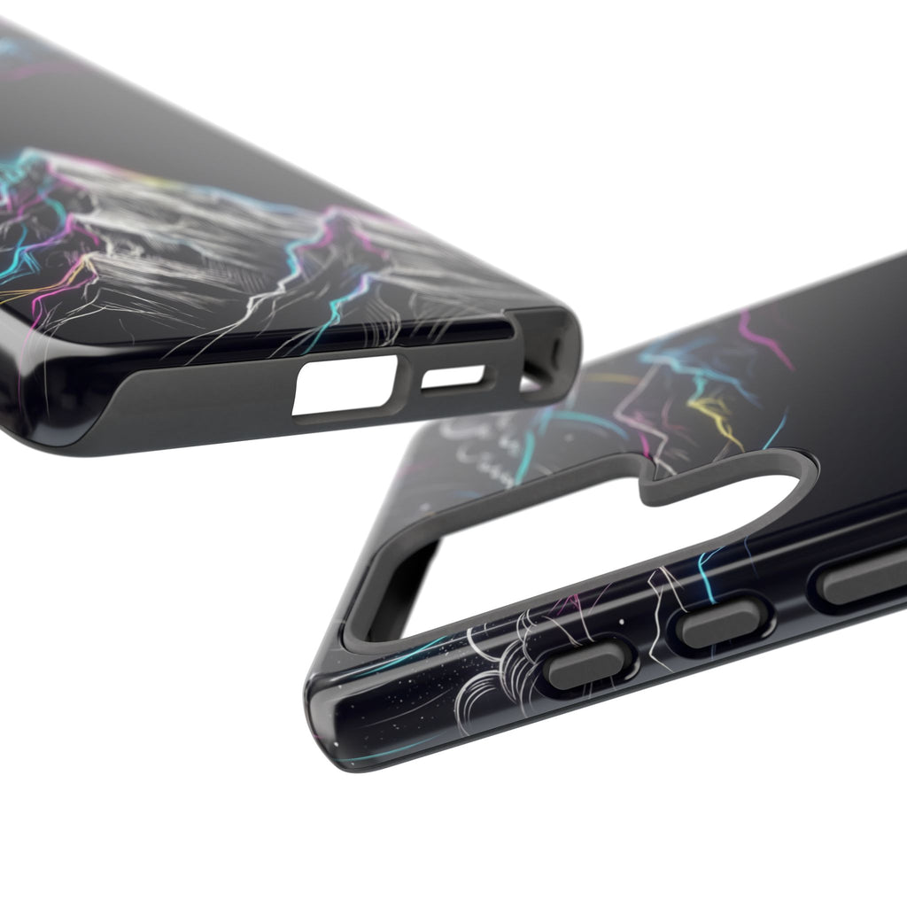 Mount Everest Neon Samsung Galaxy Phone Case | Dark Cosmic Climber Protective Cover