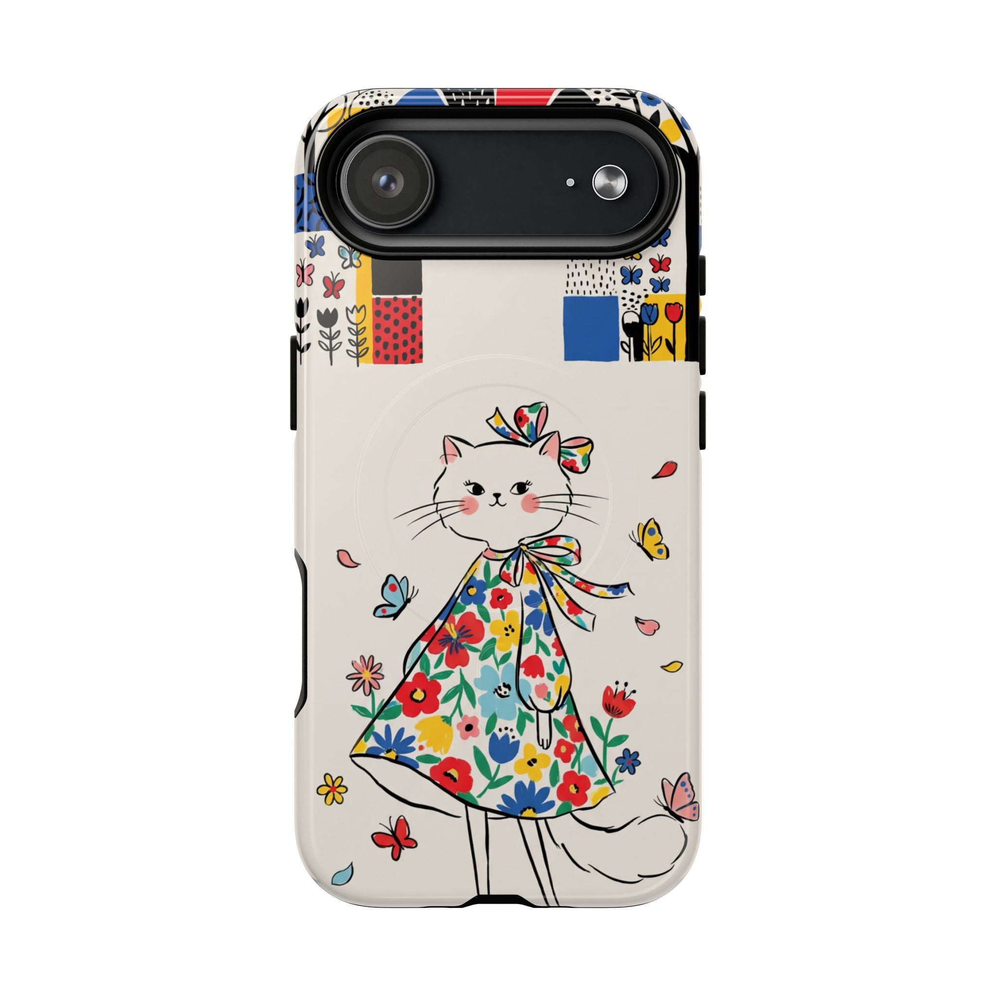 Floral Kitty MagSafe iPhone Case | Cute Cat