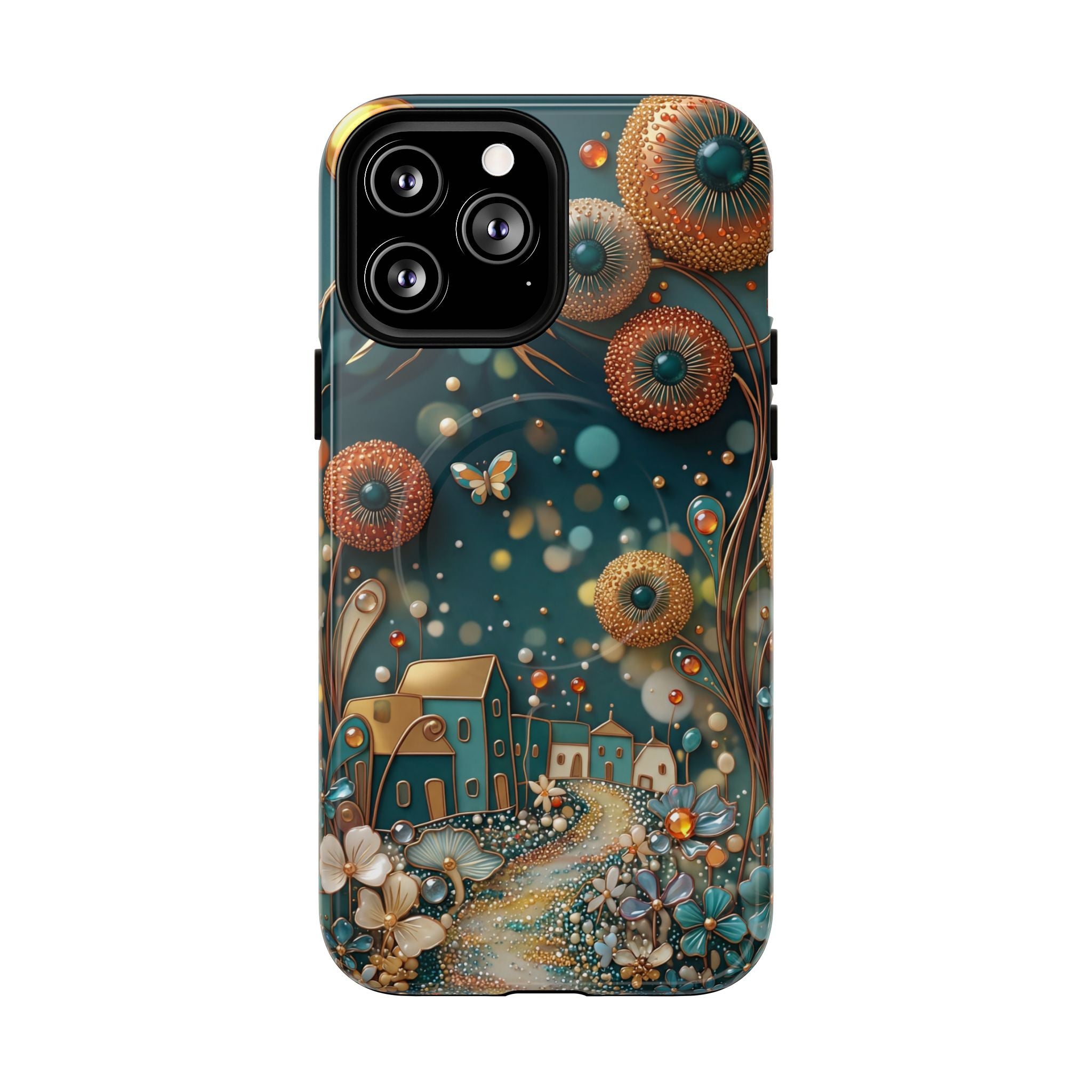 Custodia MagSafe per iPhone con fantasia floreale | Design Dreamy Cottage Garden
