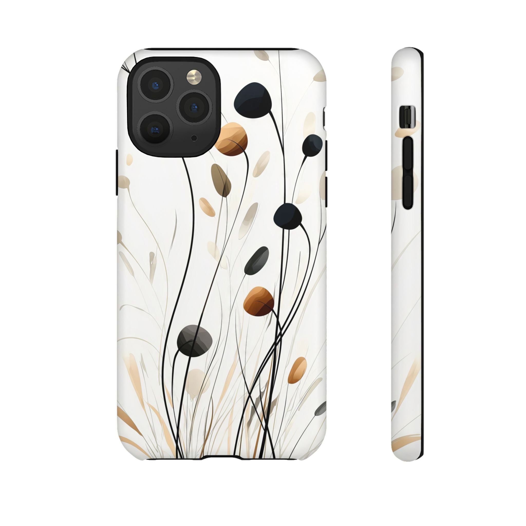 Floral Breeze Tough iPhone Case | Minimal Neutral Botanical Design