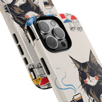 Cat Barista iPhone Case | Cool Cat in Sunglasses Coffee Shop Design