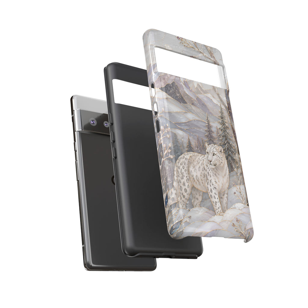 Snow Leopard Google Pixel Phone Case | Winter Wildlife iPhone Case