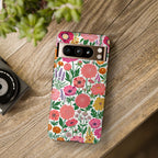 Floral Tough Google Pixel Phone Case | Colorful Garden Print Protective Cover