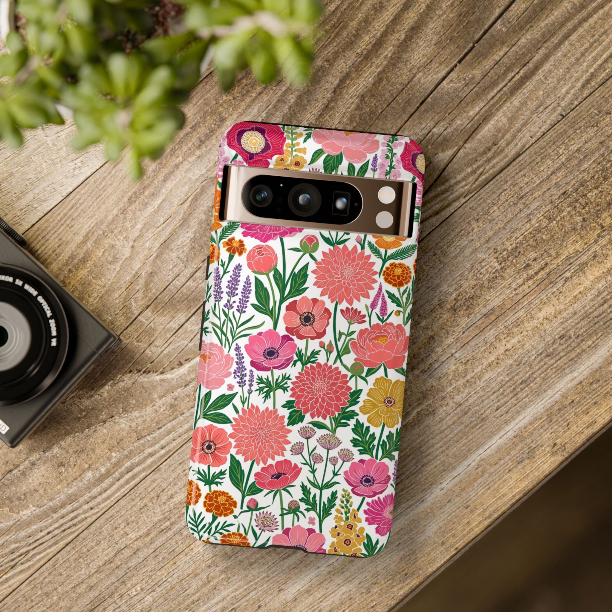 Floral Tough Google Pixel Phone Case | Colorful Garden Print Protective Cover