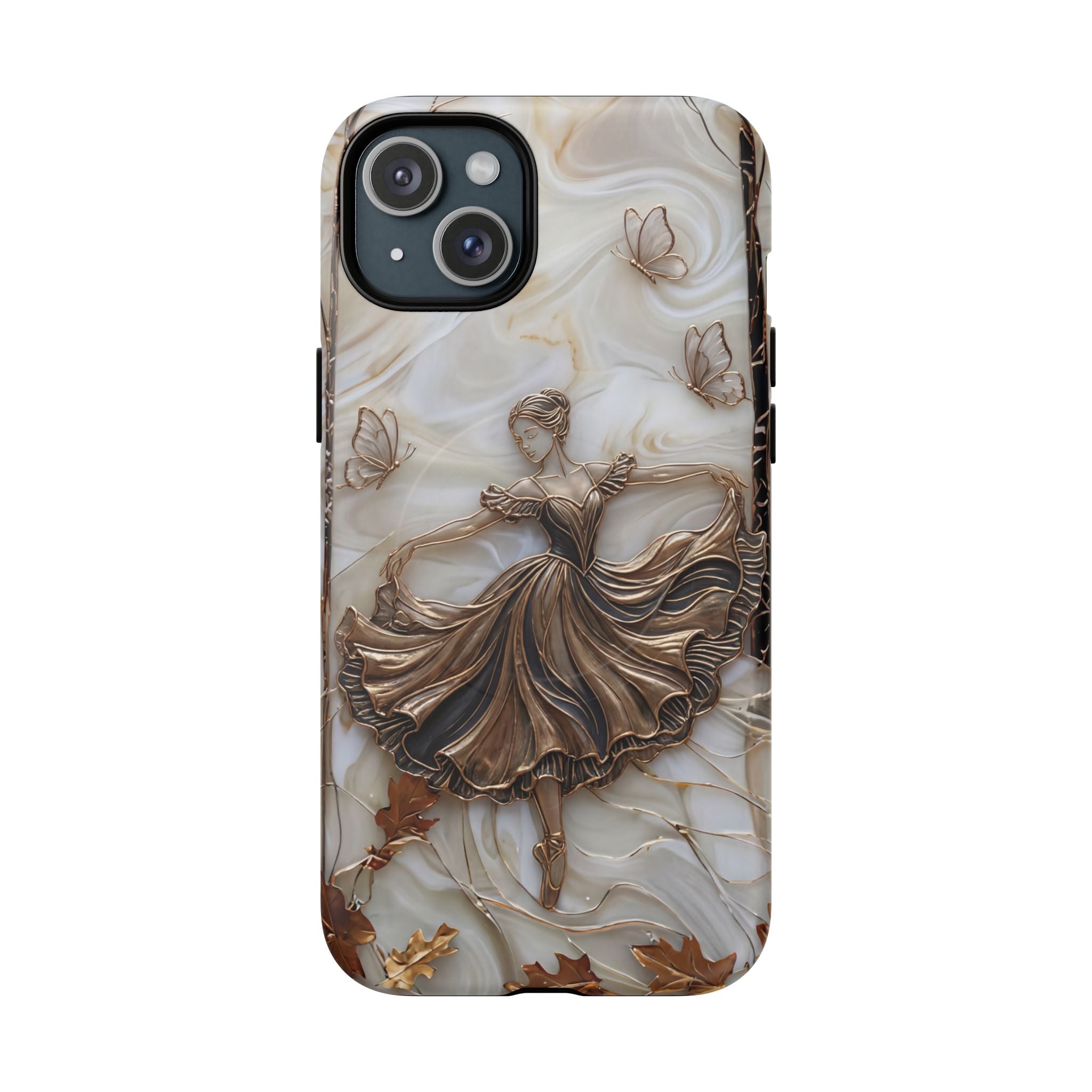 Ballet Dancer Tough MagSafe iPhone Case — Elegant Swirl Art Protective Cover
