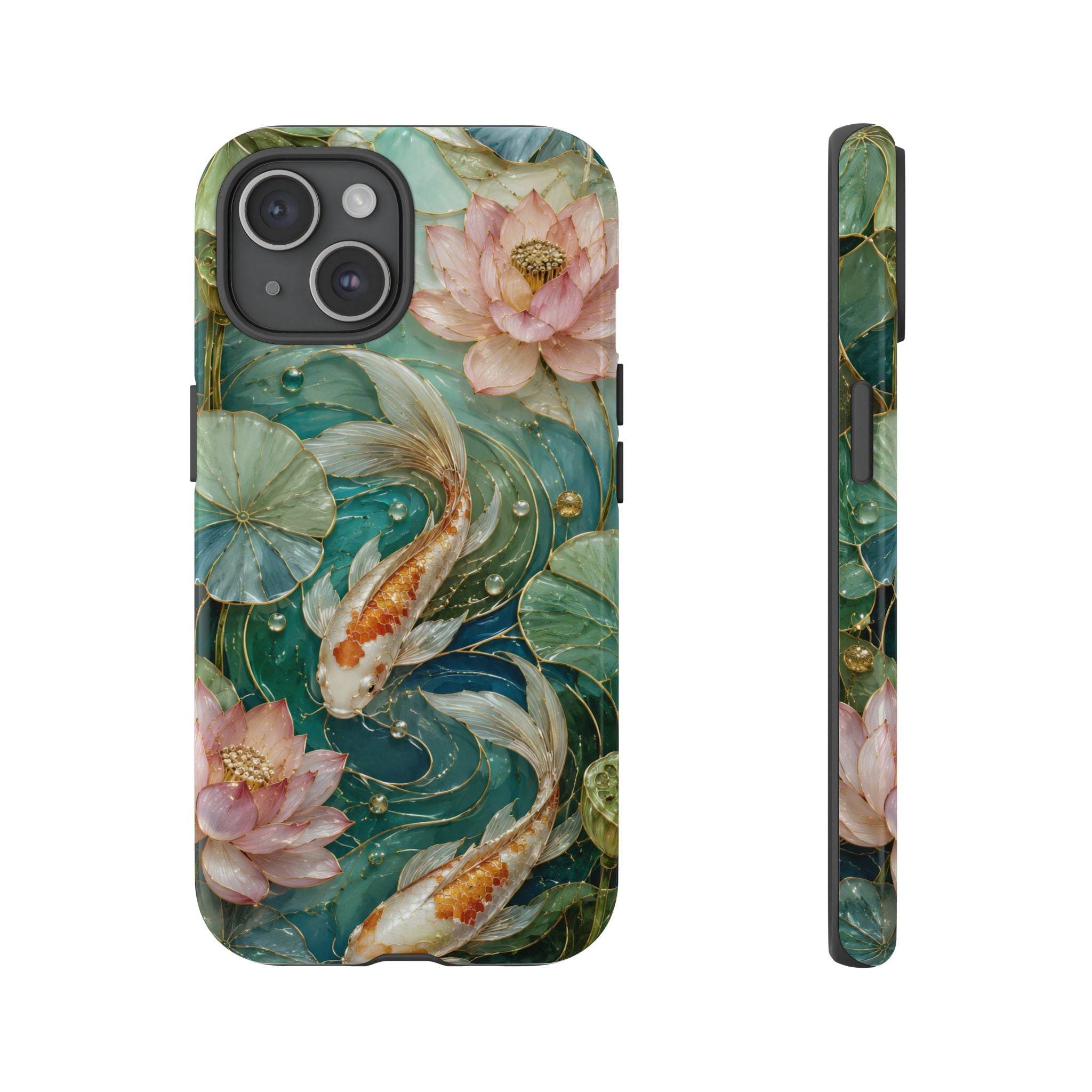 Koi Fish iPhone Case | Lotus Pond Art Cover