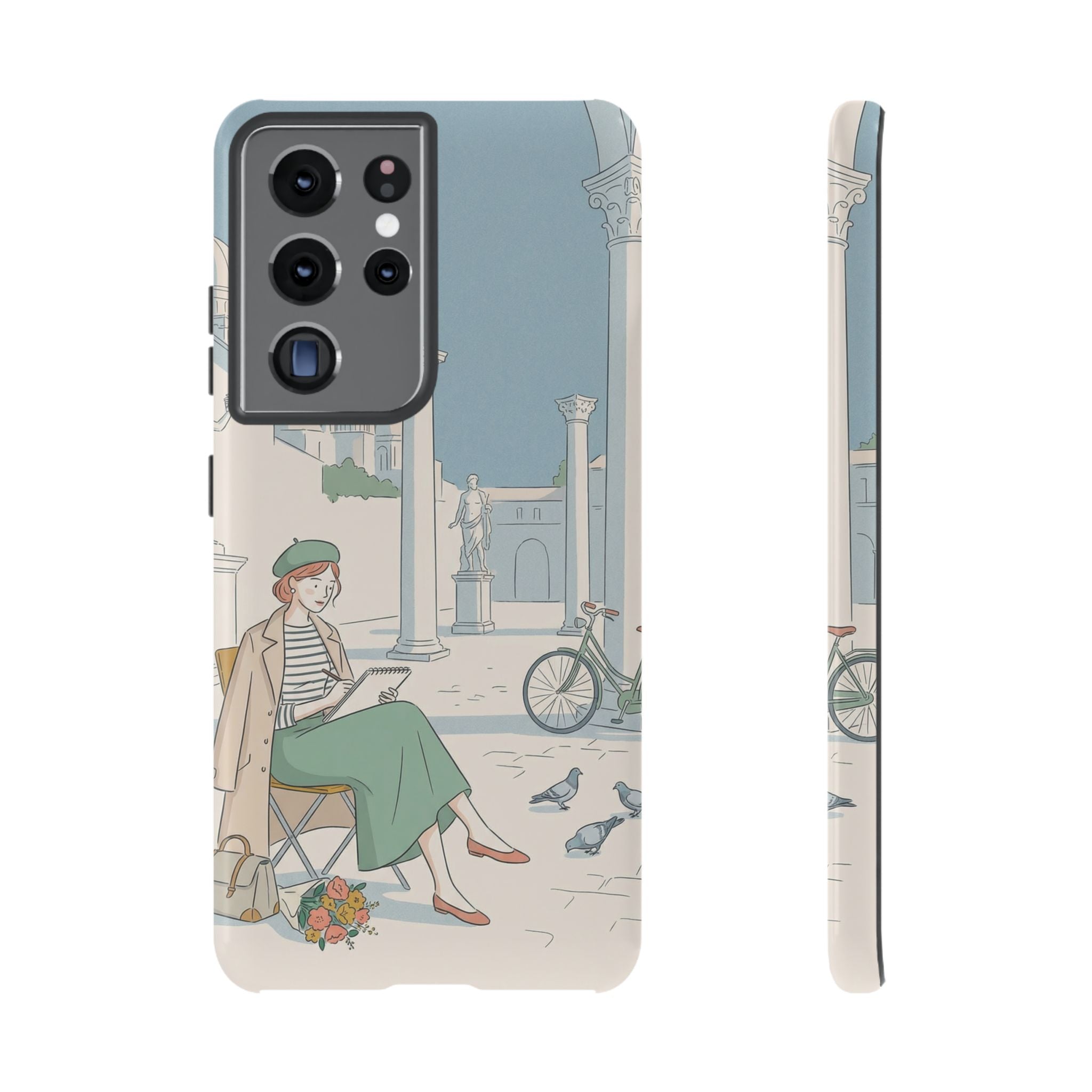 Florence Art Aesthetic Samsung Galaxy Phone Case | Renaissance Italy Travel Illustration