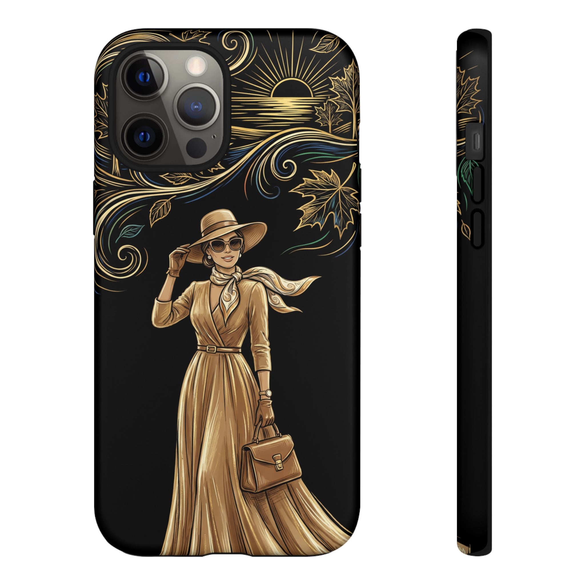 Vintage Autumn Lady iPhone Case