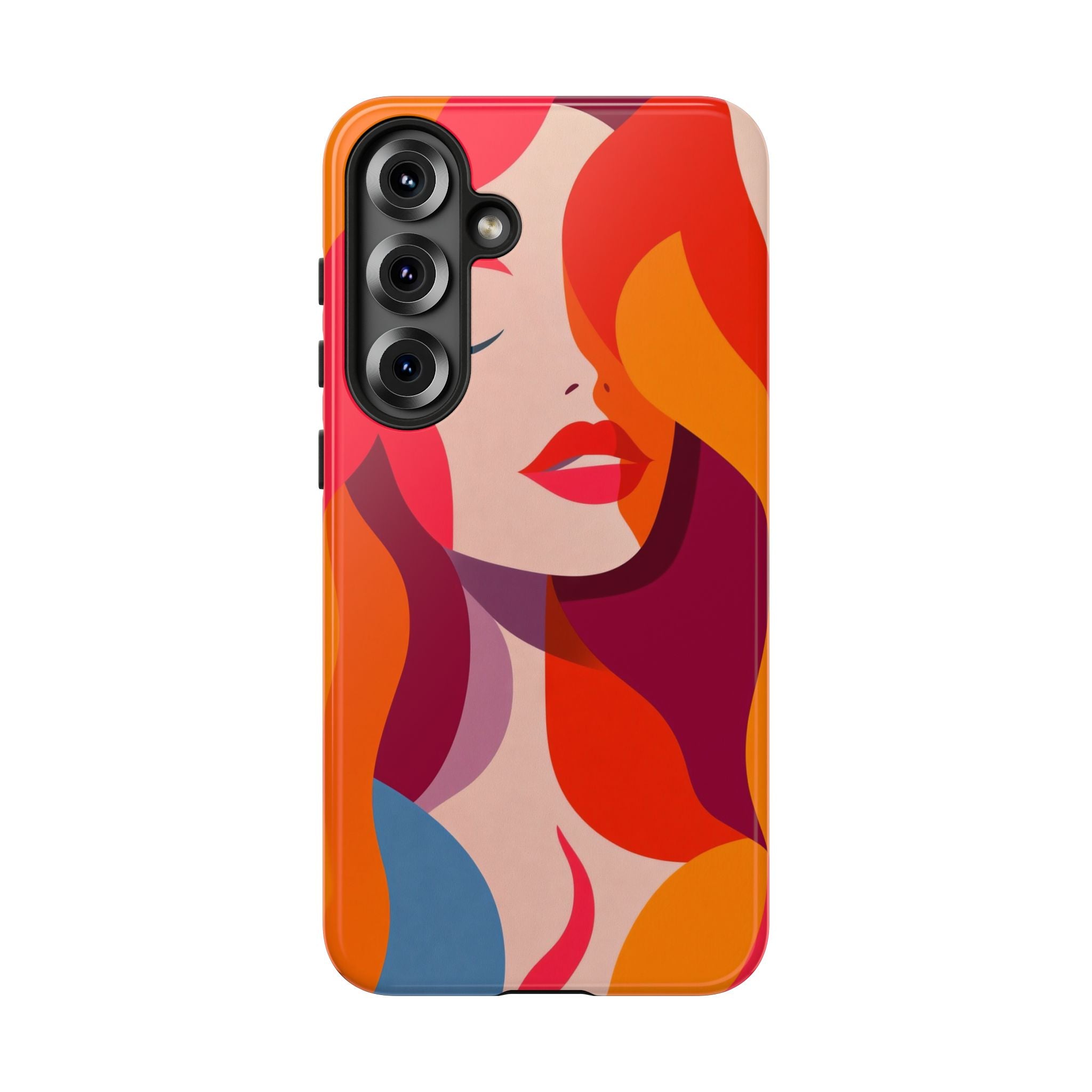 Retro Pop Art Woman Samsung Galaxy Case | Bold Colourful Abstract Portrait