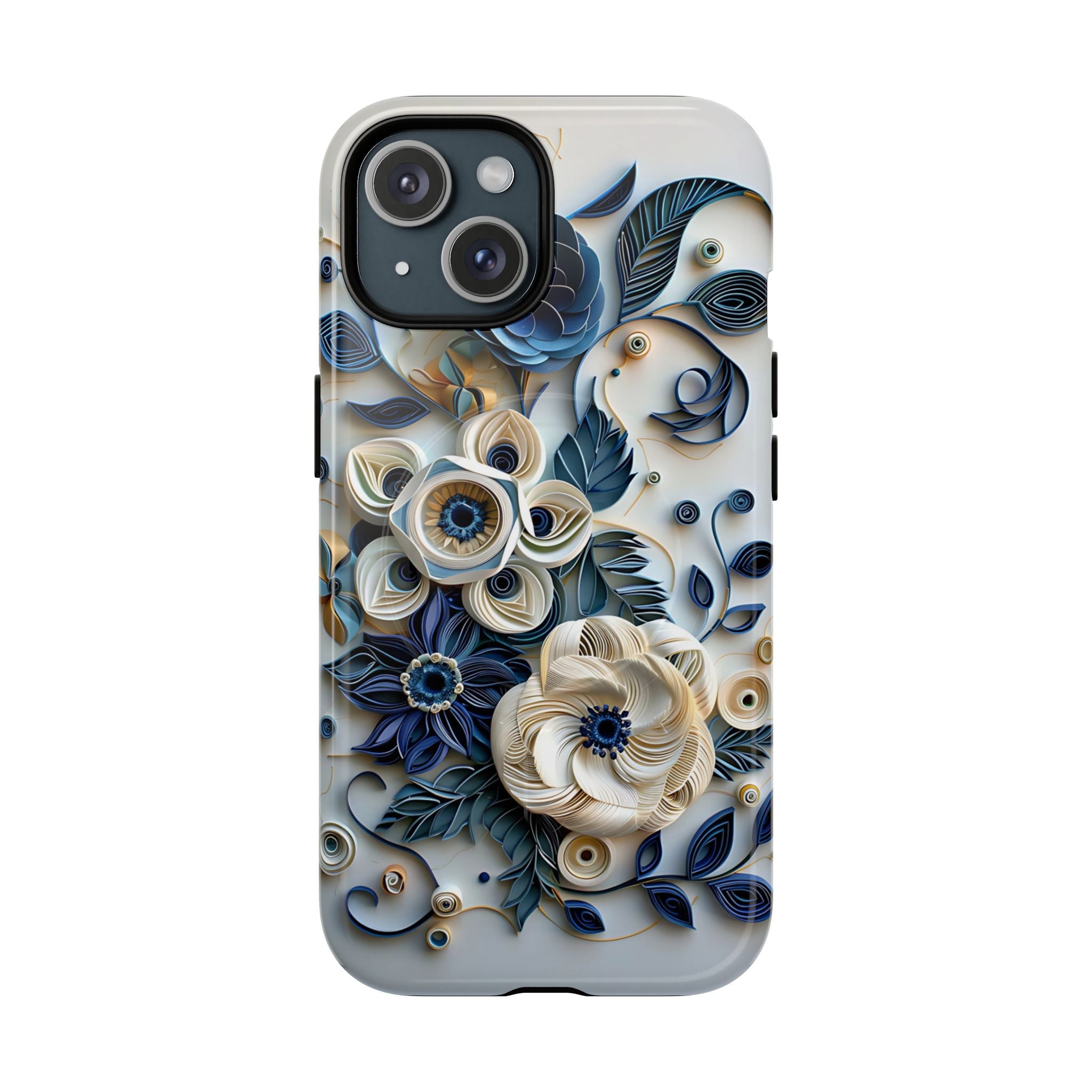 Floral Quilled Art Tough MagSafe Phone Case