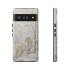 Snow Leopard Google Pixel Phone Case | Winter Forest Phone Case