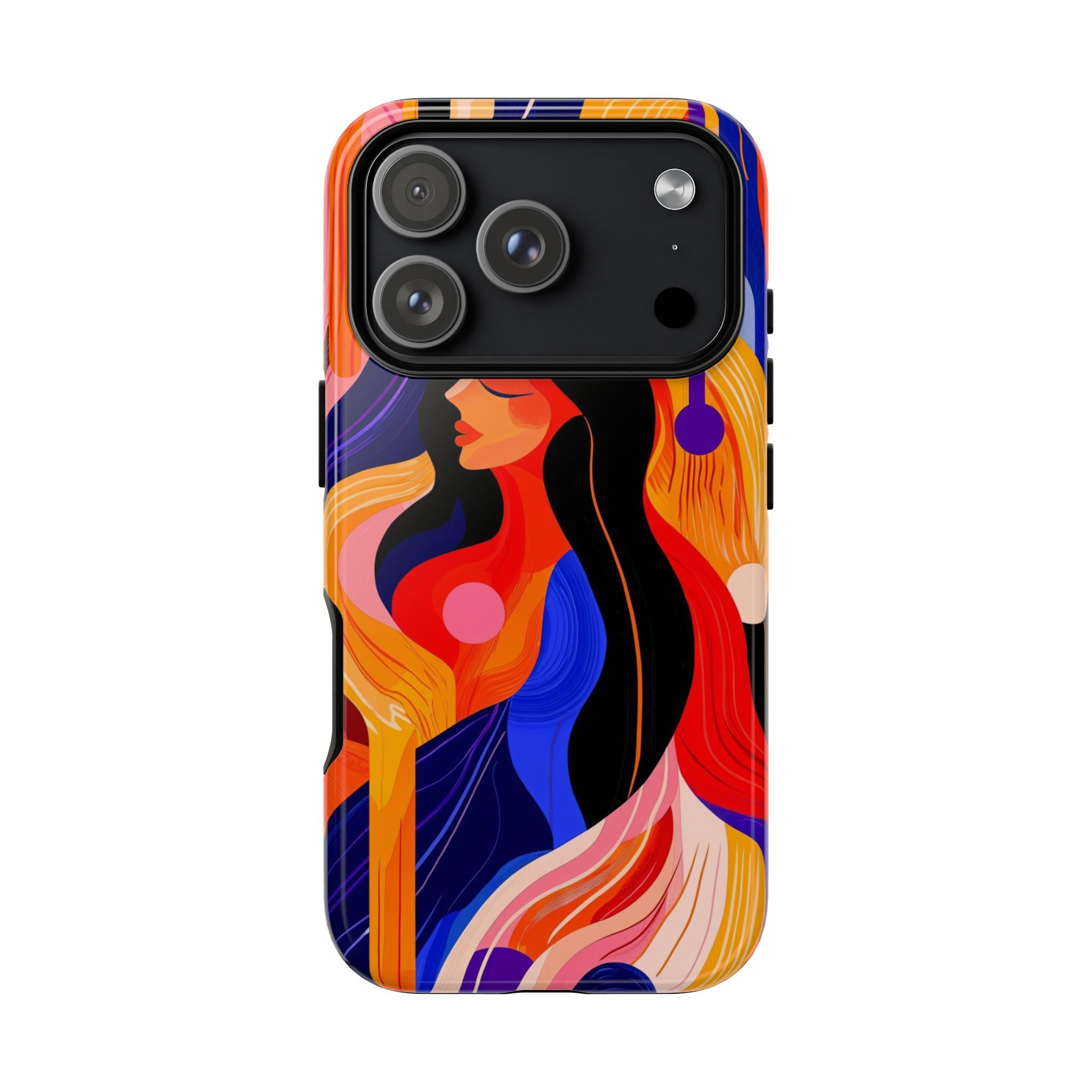 Abstract Colourful Woman iPhone Tough Case | Vibrant Artistic