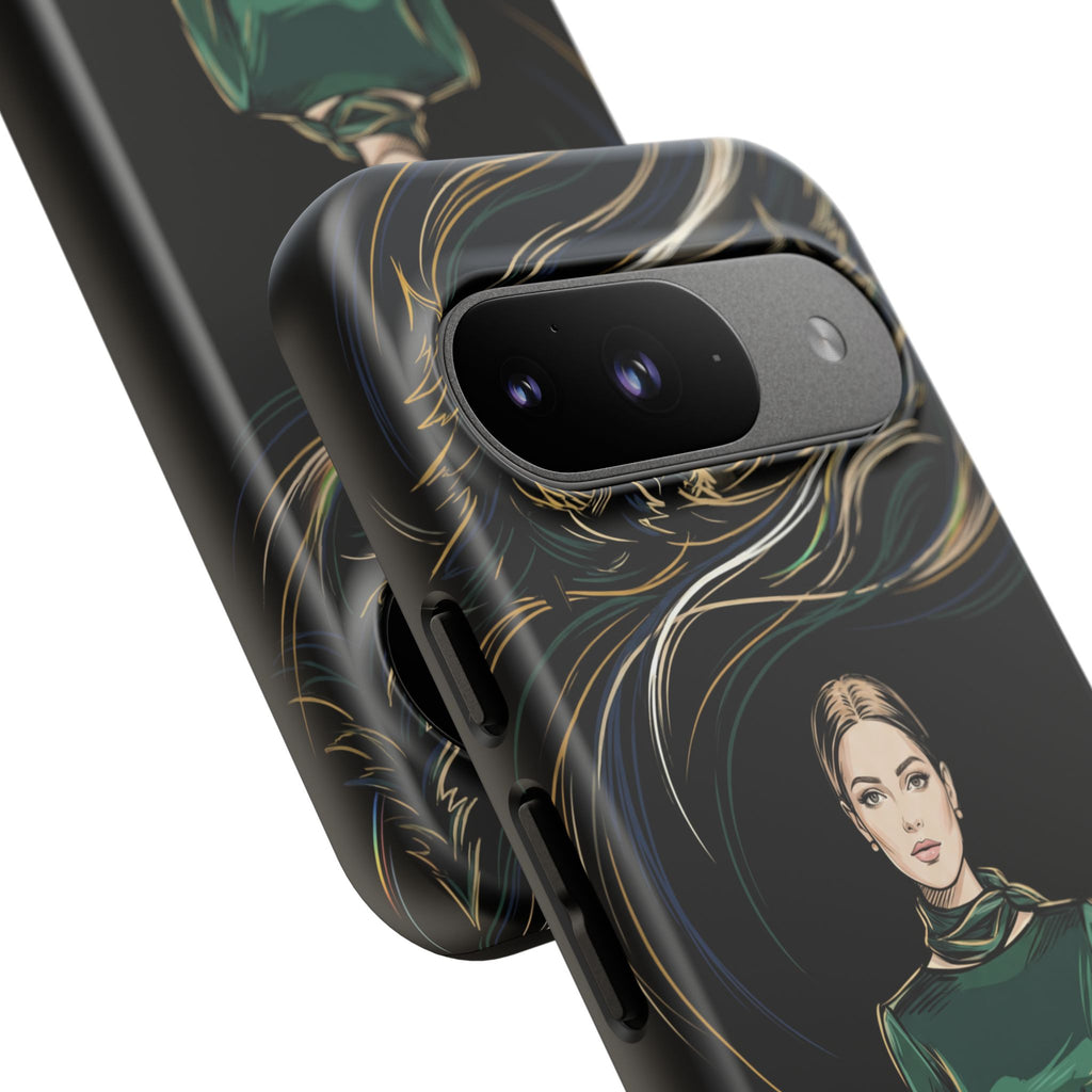 Custodia per Google Pixel Donna Elegante nella Foresta