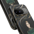 Custodia per Google Pixel Donna Elegante nella Foresta