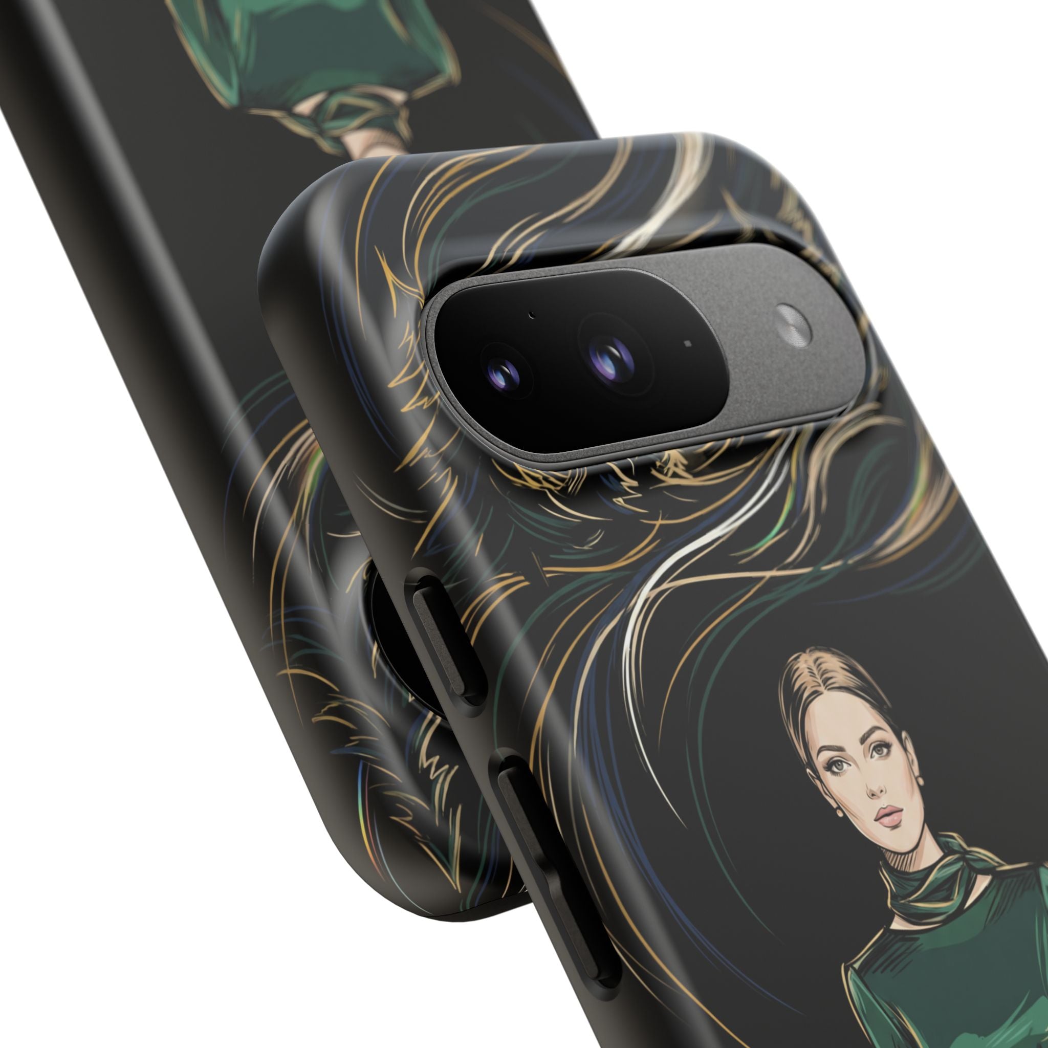 Custodia per Google Pixel Donna Elegante nella Foresta