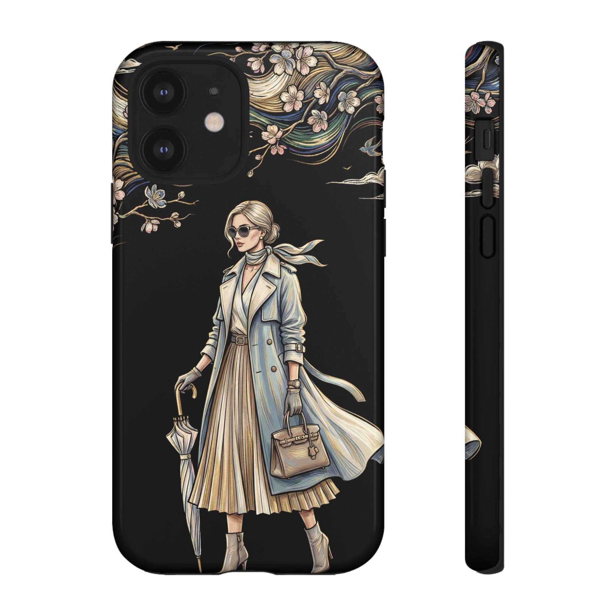 Vintage Chic iPhone Case | Stylish Woman Illustration