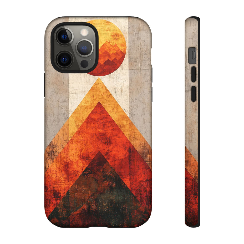 Retro Geometric Sunset iPhone Case