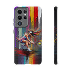 Colour Splash Tennis Samsung Galaxy Phone Case | Vibrant Female Player Art