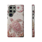 Pink Sea Turtle Shell Beachy Protective Samsung Galaxy Phone Case Cover