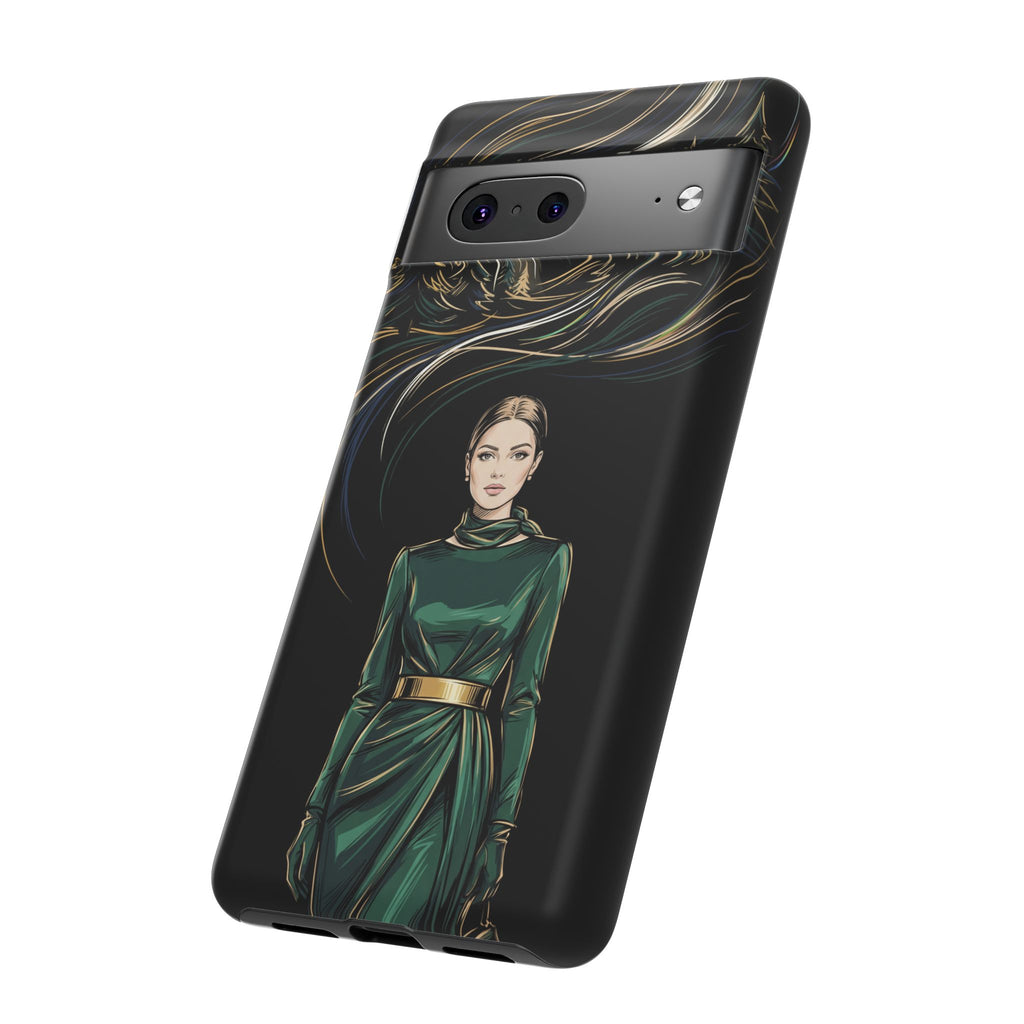 Custodia per Google Pixel Donna Elegante nella Foresta