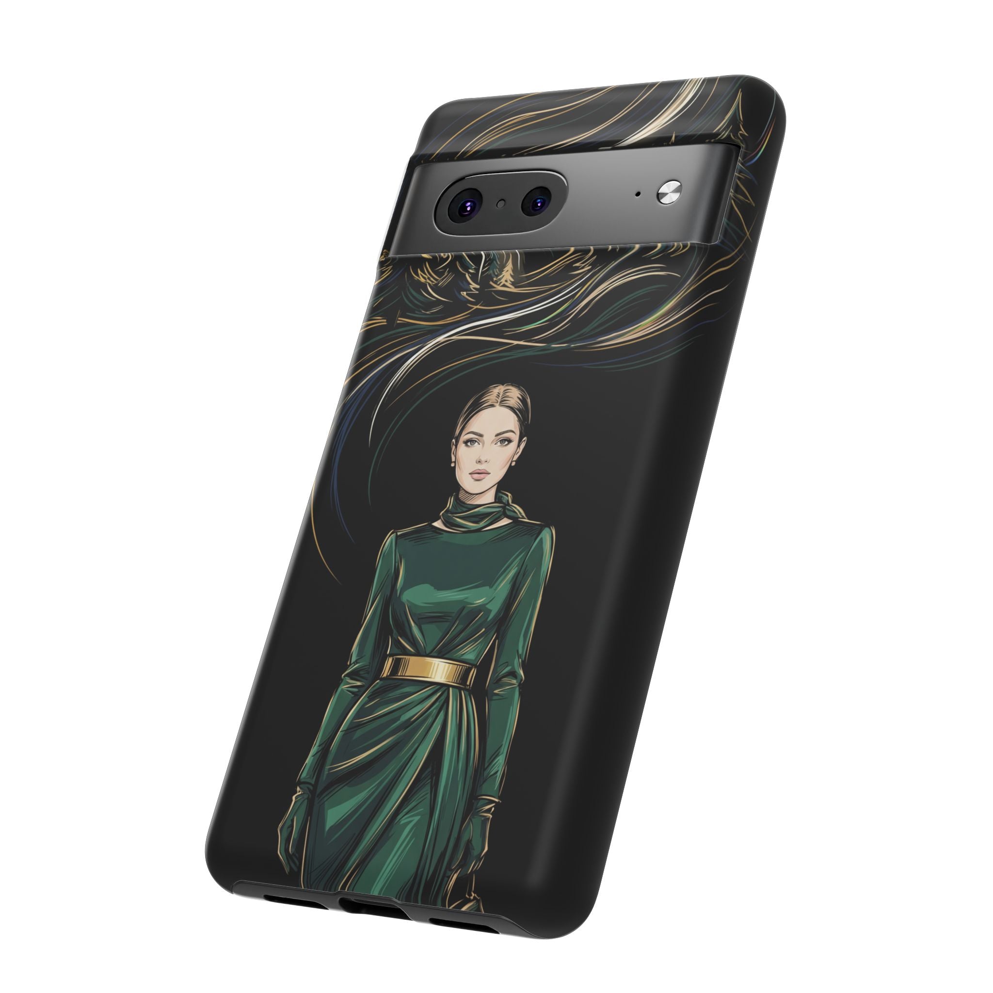 Custodia per Google Pixel Donna Elegante nella Foresta