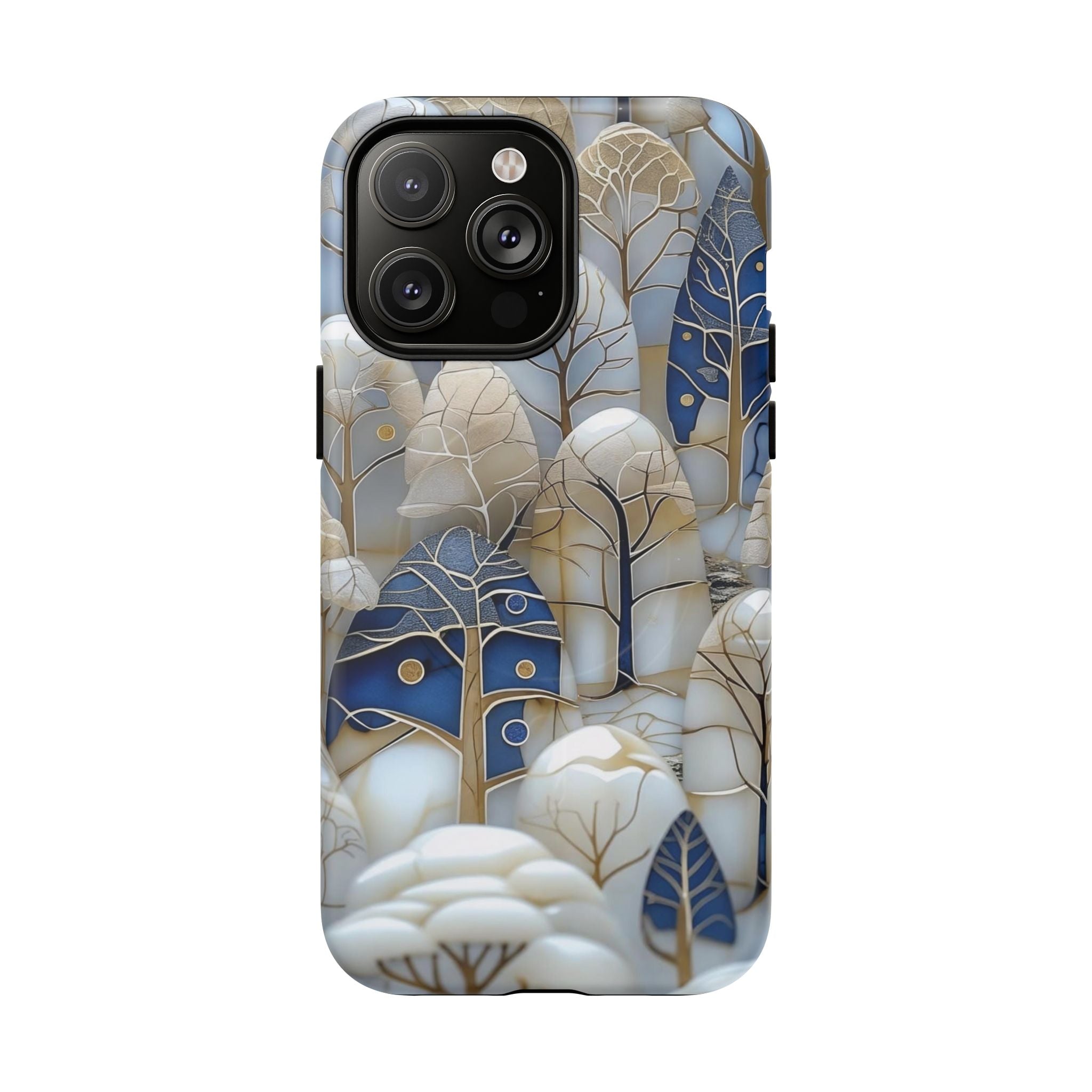 Blue Gold Forest Art MagSafe Case