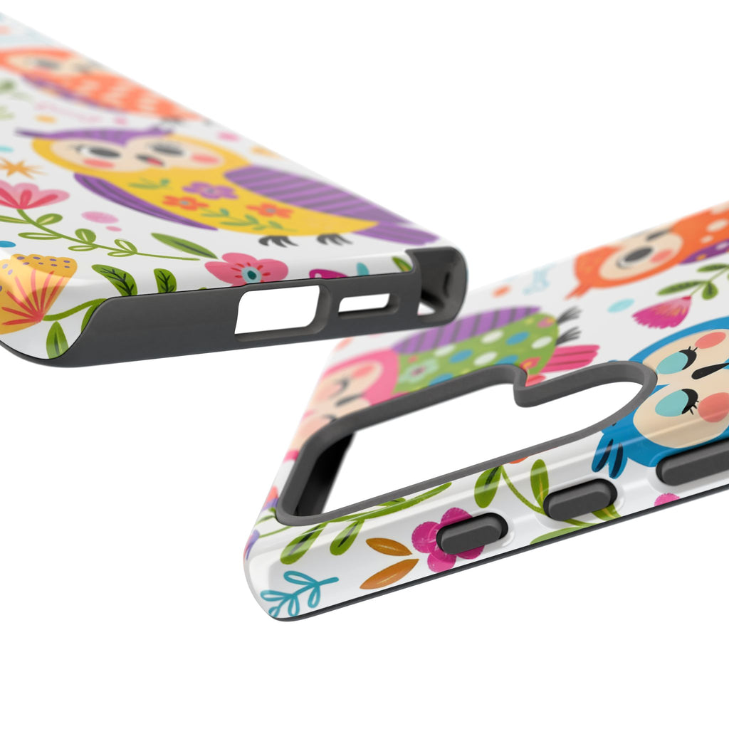 Simpatica Cover Protettiva Búho Colorato per Samsung Galaxy | Cover Rigida con Fantasia di Búho Carino