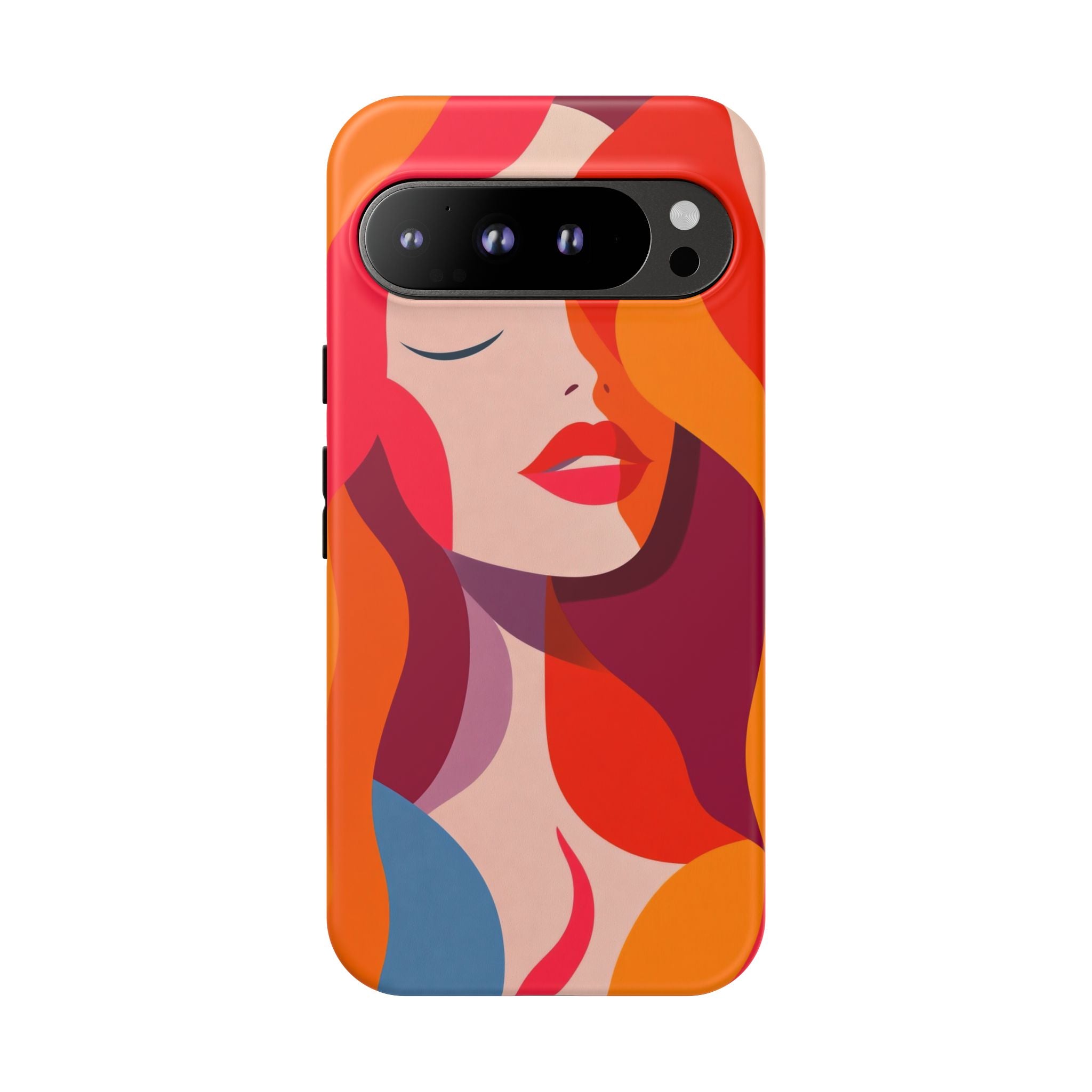 Retro Pop Art Woman Google Pixel Case | Bold Colourful Abstract Portrait