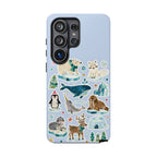 Cute Arctic Animals Tough Samsung Galaxy Phone Case