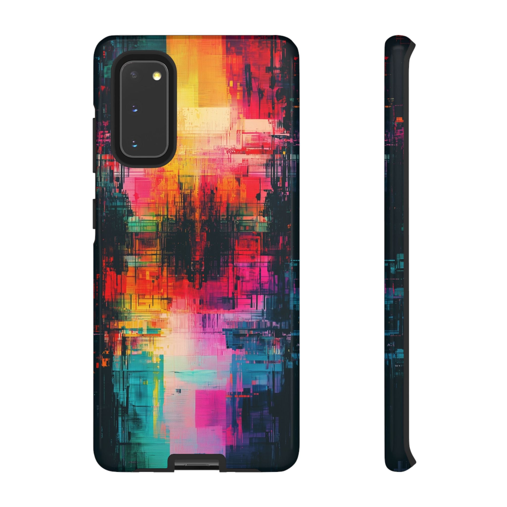 Abstract Neon Glitch Art Tough Samsung Galaxy Case