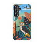Botanical Forest Colourful Owl Samsung Galaxy Phone Case