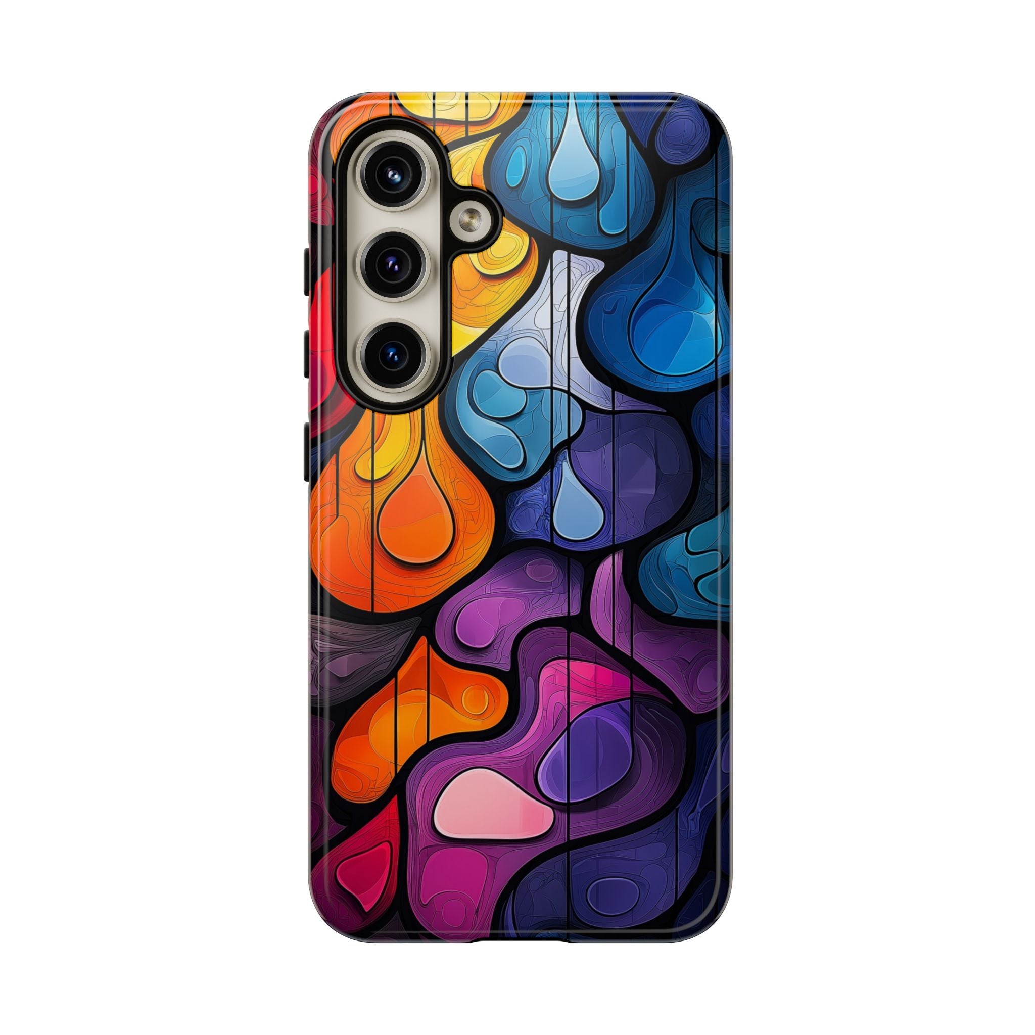Abstract Colourful Drop Samsung Galaxy Case — Vibrant Stained-Glass