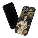 Vintage Elegance iPhone Case | Retro Woman with Flowing Golden Hair