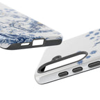 Vintage Blue White Porcelain Samsung Galaxy Phone Case | Chinoiserie Floral Tough Cover