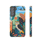 Botanical Forest Colourful Owl Samsung Galaxy Phone Case