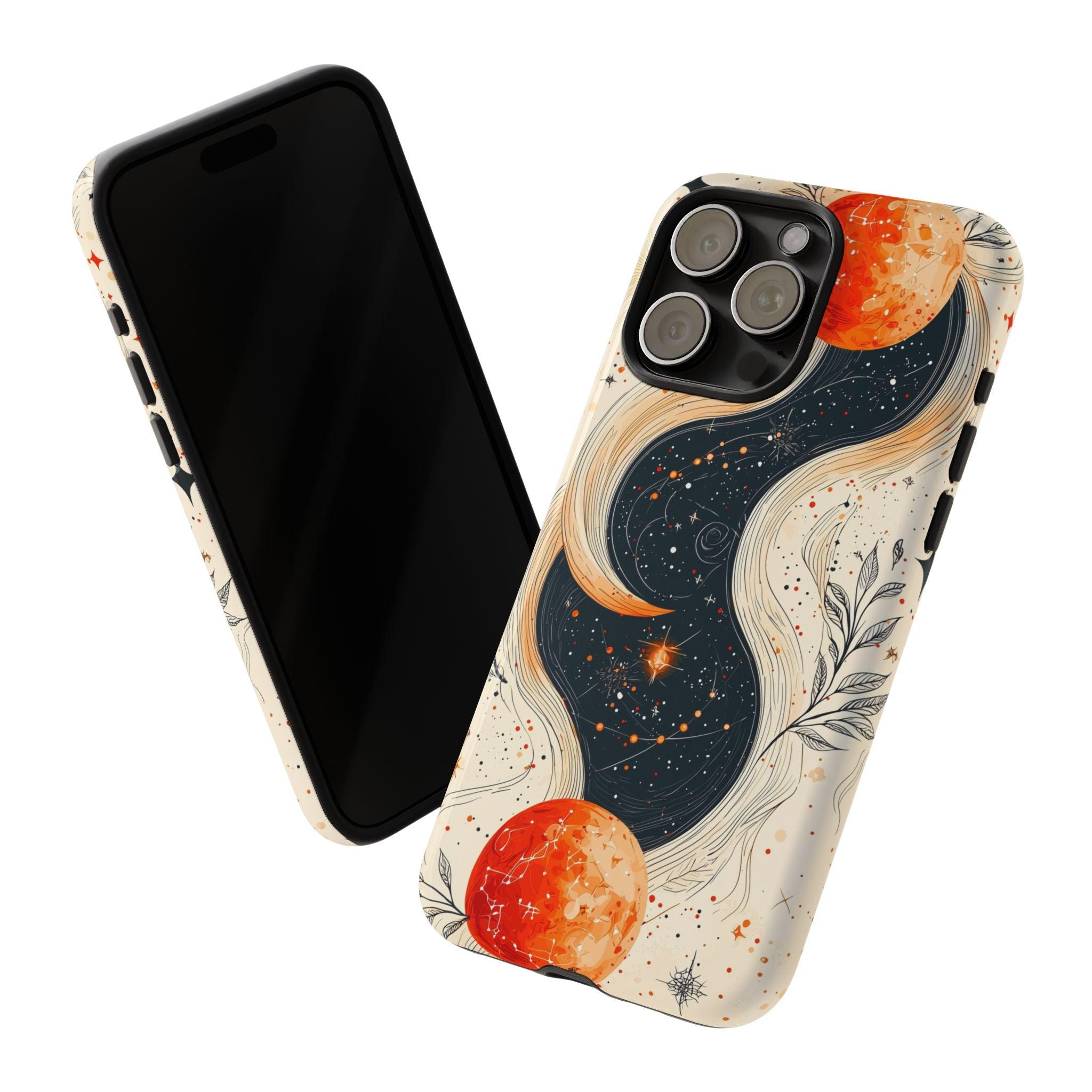 Astrology Galaxy iPhone Case | Red Moon Celestial