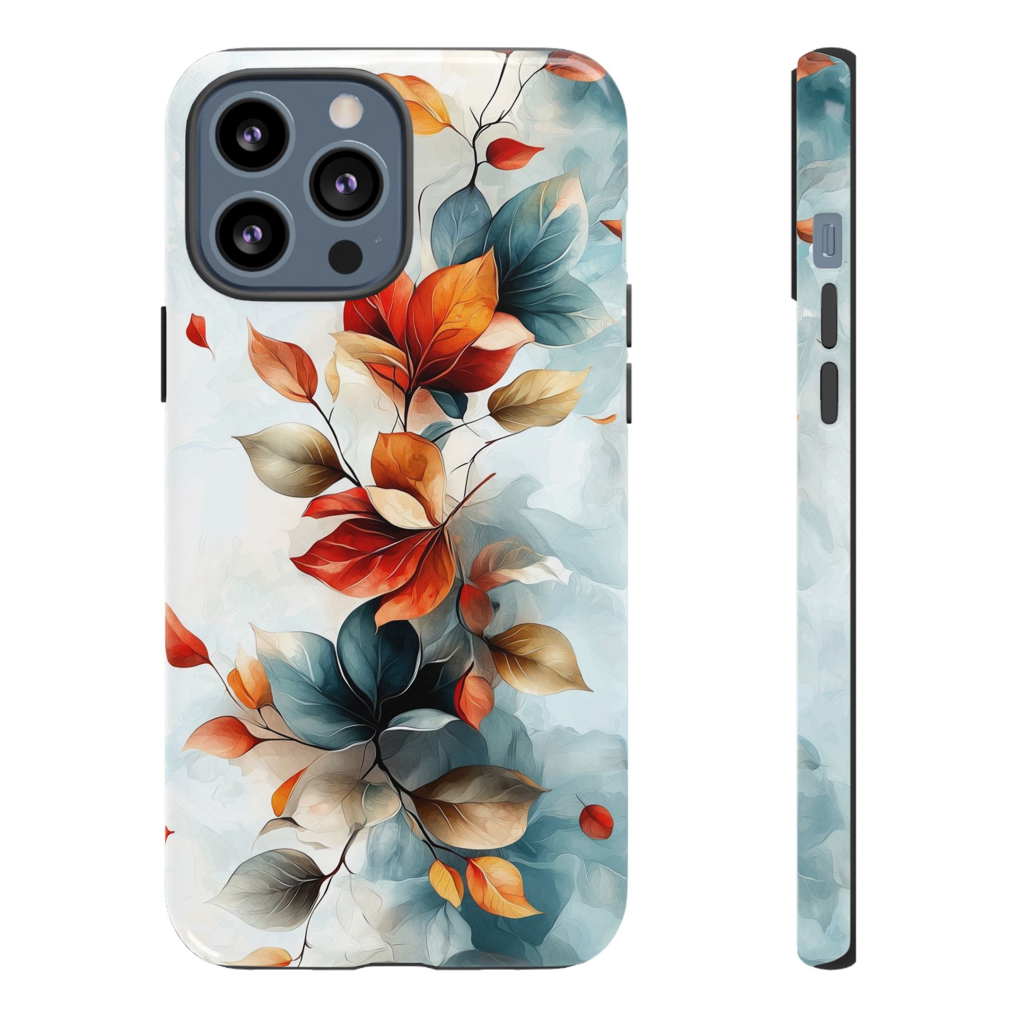 Floral Autumn Leaves Tough iPhone Case
