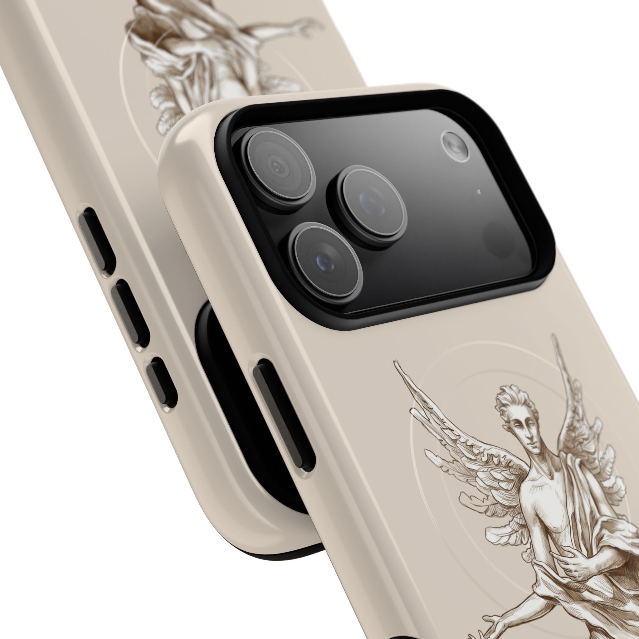 Angel Sketch Phone Case | Classic Guardian Tough MagSafe iPhone Cover