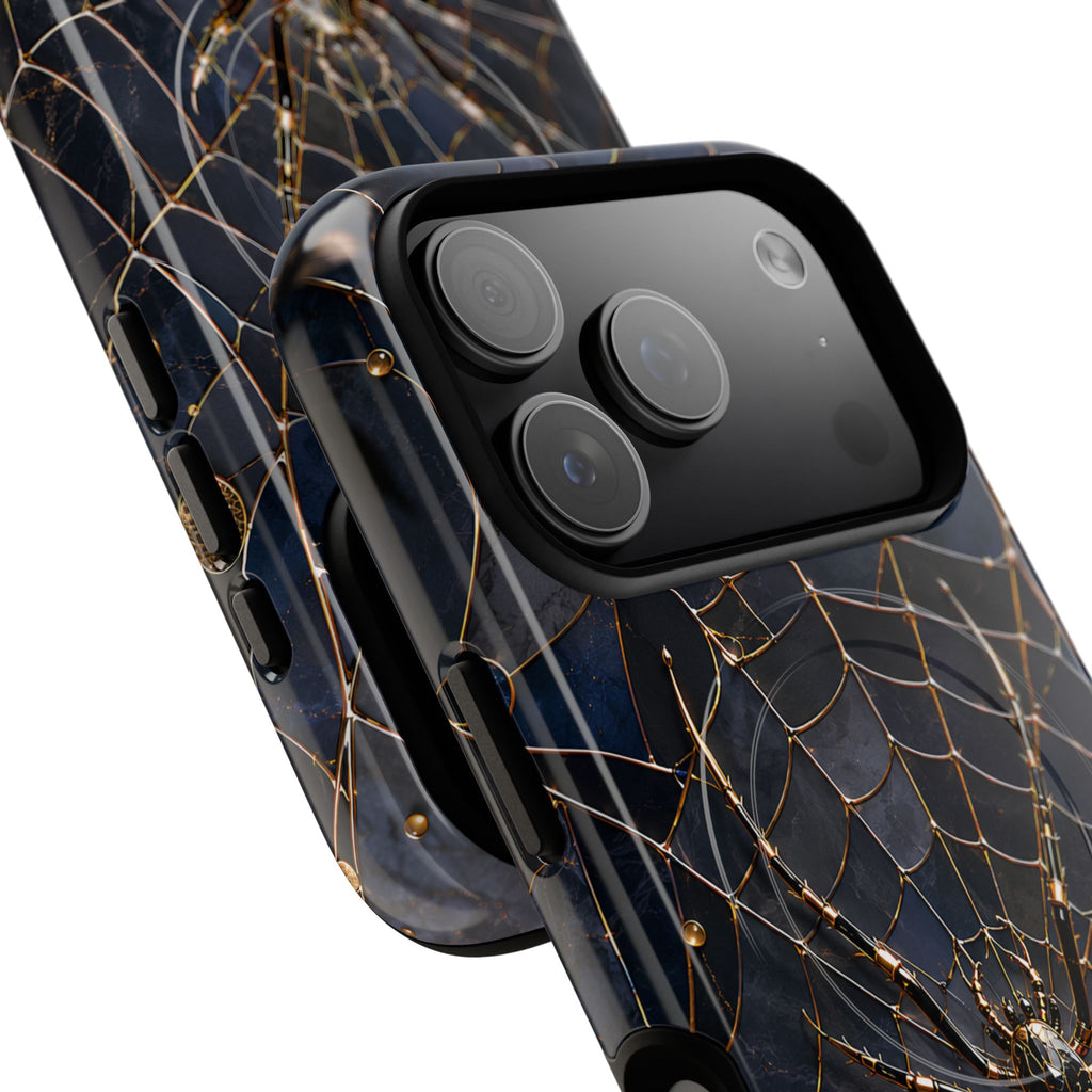 Golden Spider Web Tough MagSafe Case