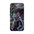 Cool Hoodie Neon Street Cat Samsung Galaxy Phone Case