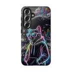 Cool Hoodie Neon Street Cat Samsung Galaxy Phone Case