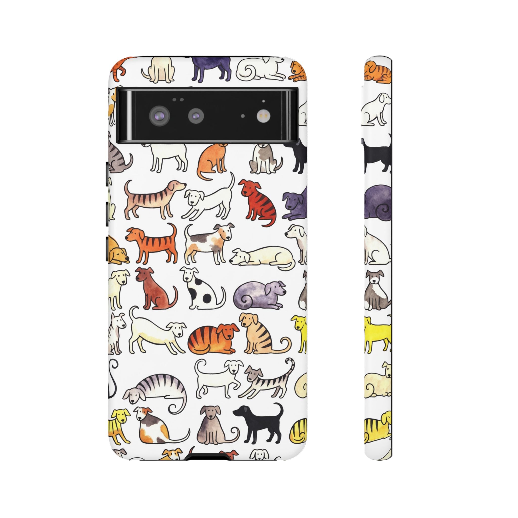 Dog Pattern Google Pixel Case | Cute Colourful Dogs