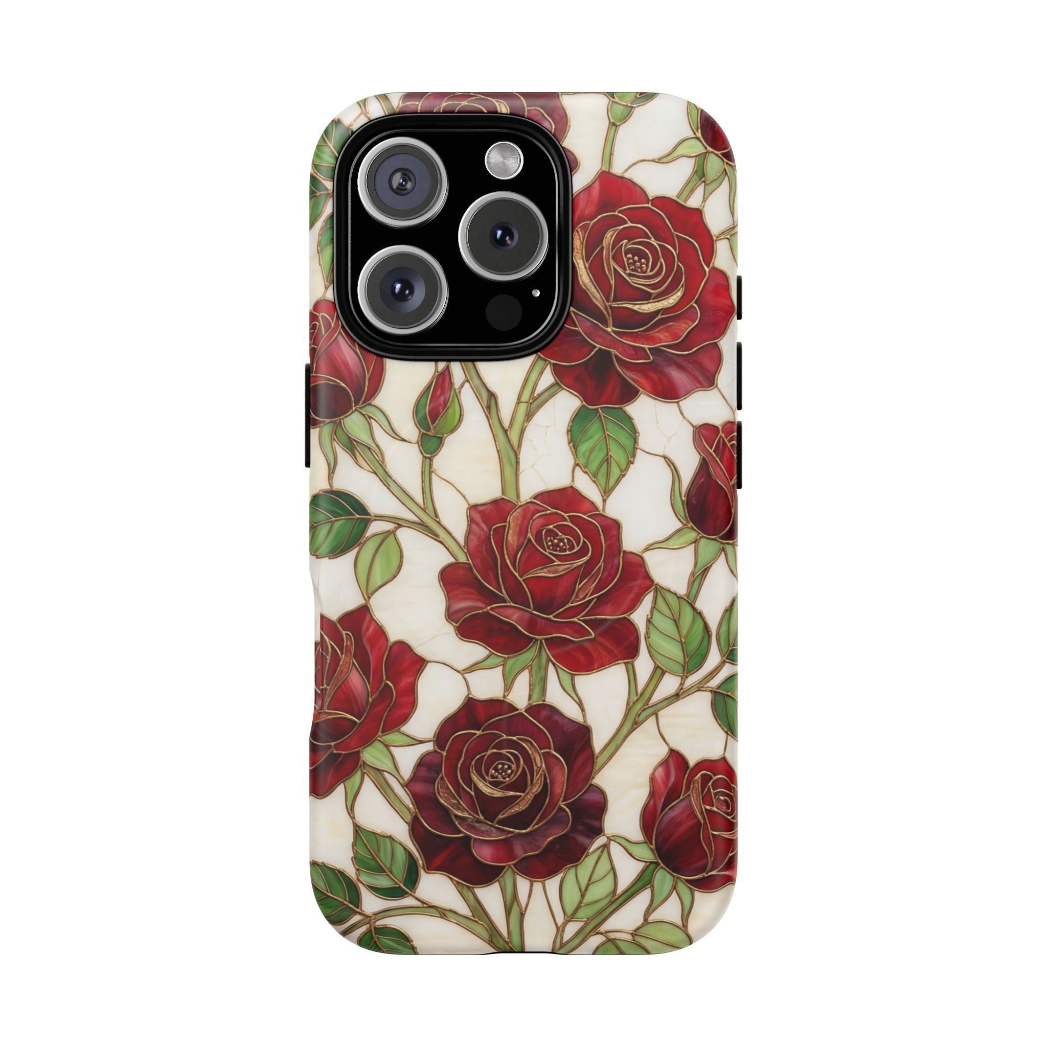 Rose Vines Tough MagSafe Phone Case — Floral Protective iPhone Cover