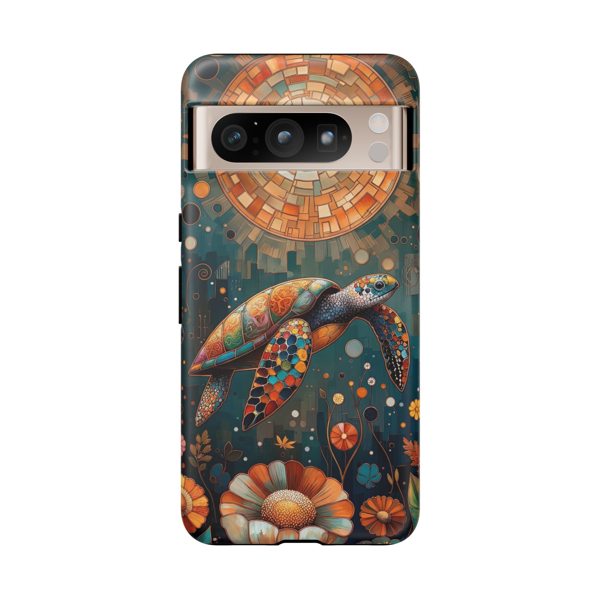 Sea Turtle Google Pixel Case | Artistic Floral Ocean Design